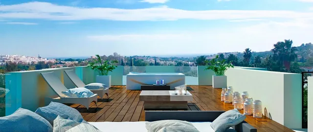 Rooftop terrace and sea view at an exclusive Costa del Sol villa